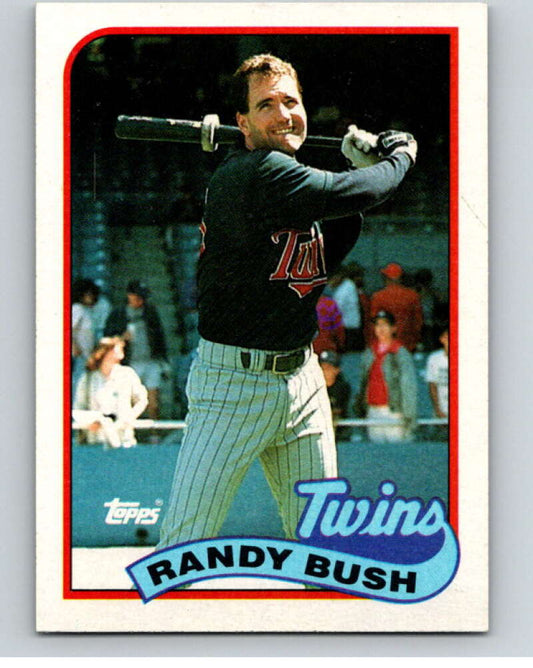1989 Topps Baseball #577 Randy Bush  Minnesota Twins  Image 1