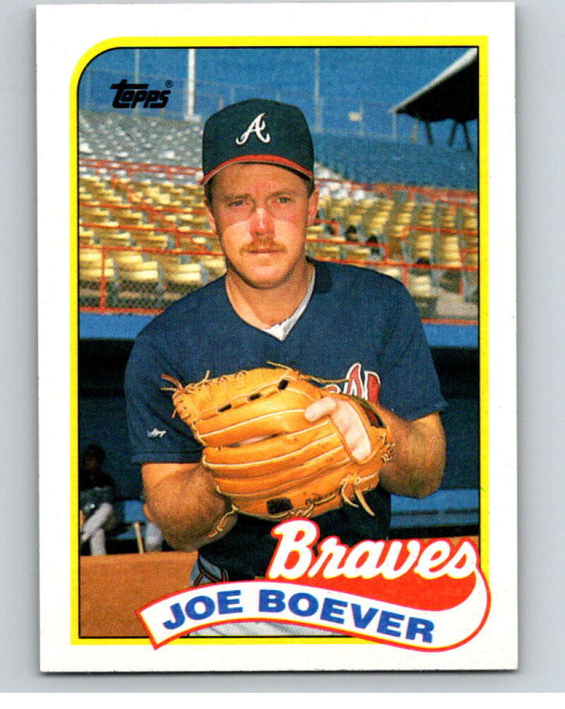 1989 Topps Baseball #586 Joe Boever Atlanta Braves Image 1
