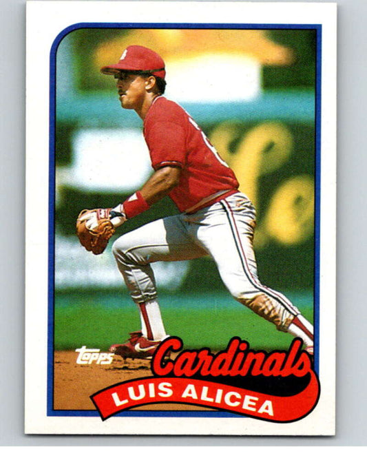 1989 Topps Baseball #588 Luis Alicea  RC Rookie St. Louis Cardinals  Image 1