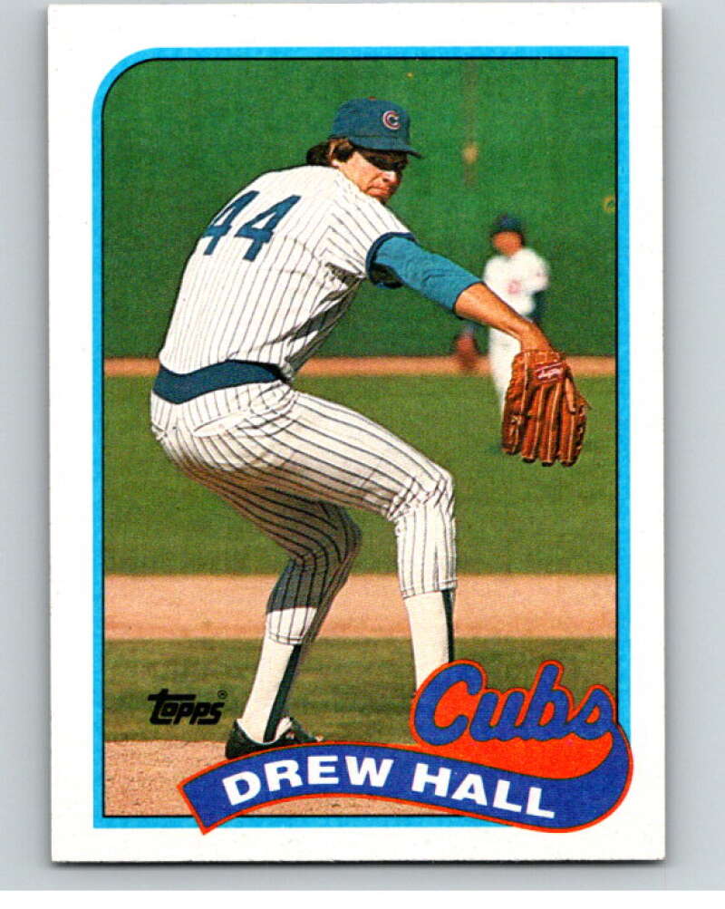 1989 Topps Baseball #593 Drew Hall Chicago Cubs Image 1