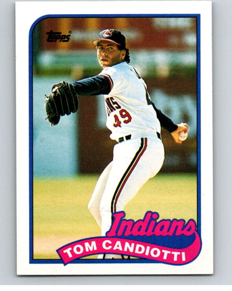 1989 Topps Baseball #599 Tom Candiotti Cleveland Indians Image 1