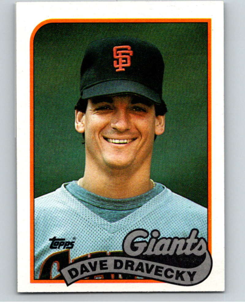 1989 Topps Baseball #601 Dave Dravecky San Francisco Giants Image 1