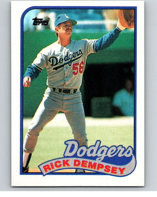 1989 Topps Baseball #606 Rick Dempsey  Los Angeles Dodgers  Image 1