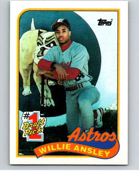 1989 Topps Baseball #607 Willie Ansley  RC Rookie Houston Astros  Image 1