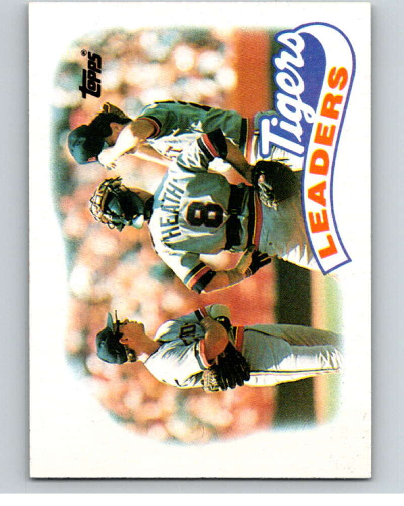 1989 Topps Baseball #609 Frank Tanana/Mike Heath/Alan Trammell Image 1