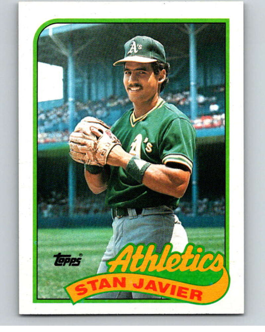 1989 Topps Baseball #622 Stan Javier  Oakland Athletics  Image 1