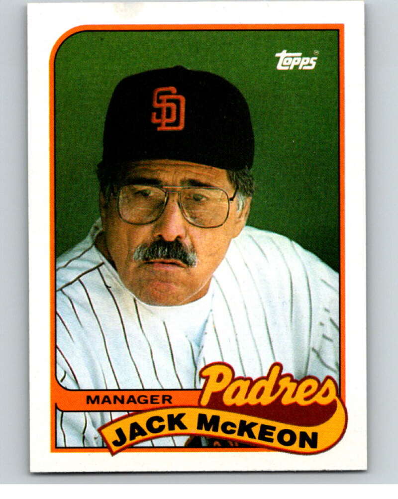 1989 Topps Baseball #624 Jack McKeon MG San Diego Padres Image 1