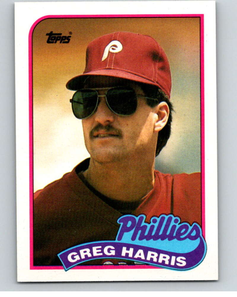 1989 Topps Baseball #627 Greg Harris Philadelphia Phillies Image 1