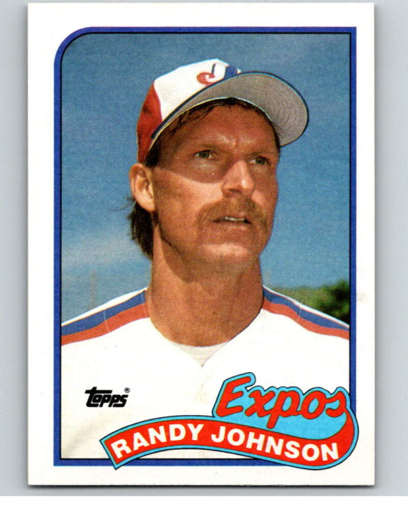1989 Topps Baseball #647 Randy Johnson RC Rookie Montreal Expos Image 1