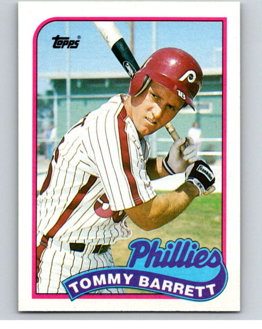 1989 Topps Baseball #653 Tommy Barrett  RC Rookie Philadelphia Phillies  Image 1