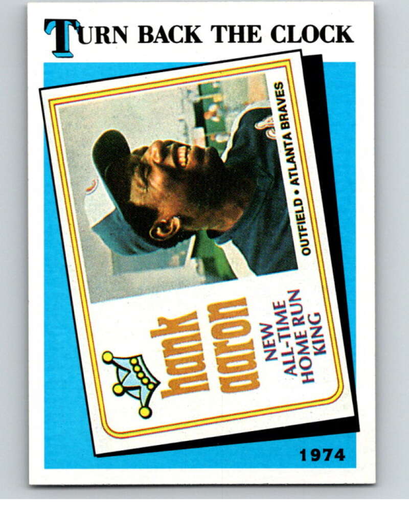 1989 Topps Baseball #663 Hank Aaron Atlanta Braves Image 1