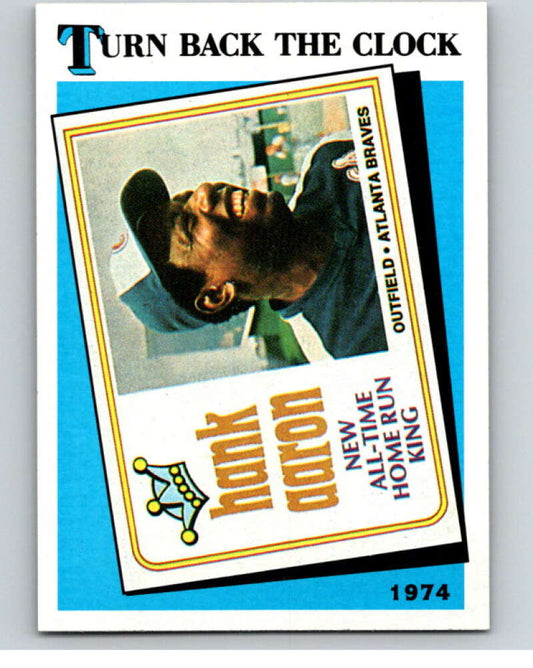 1989 Topps Baseball #663 Hank Aaron  Atlanta Braves  Image 1