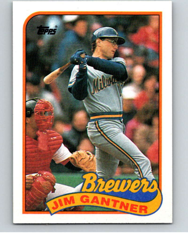 1989 Topps Baseball #671 Jim Gantner Milwaukee Brewers Image 1