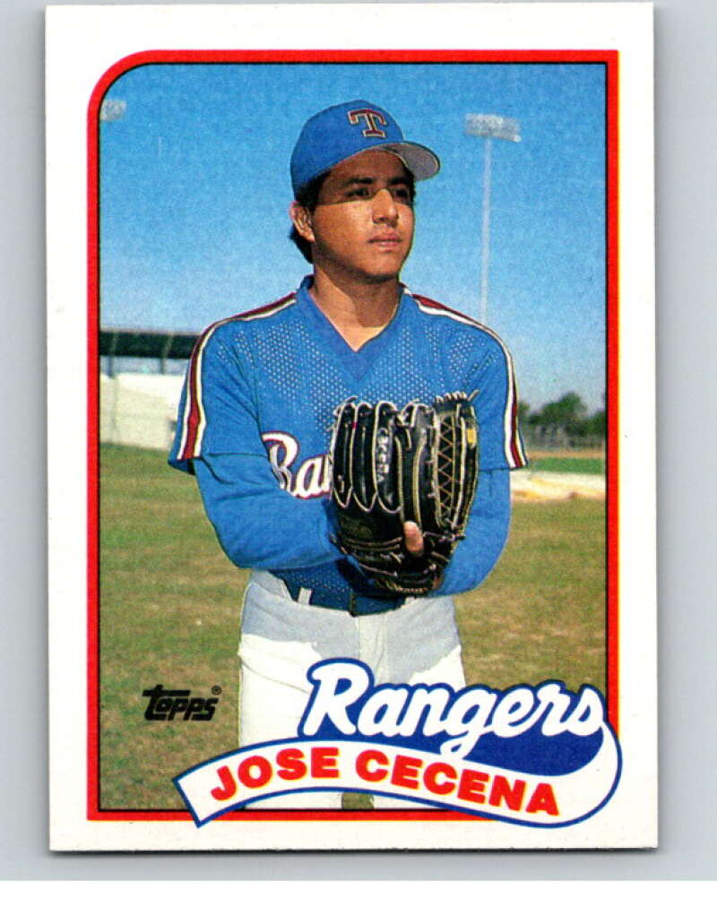 1989 Topps Baseball #683 Jose Cecena RC Rookie Texas Rangers Image 1
