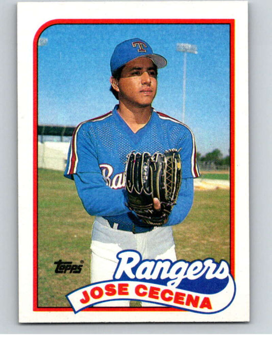1989 Topps Baseball #683 Jose Cecena  RC Rookie Texas Rangers  Image 1