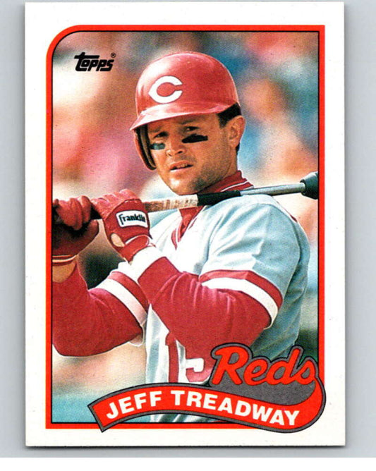 1989 Topps Baseball #685 Jeff Treadway  Cincinnati Reds  Image 1