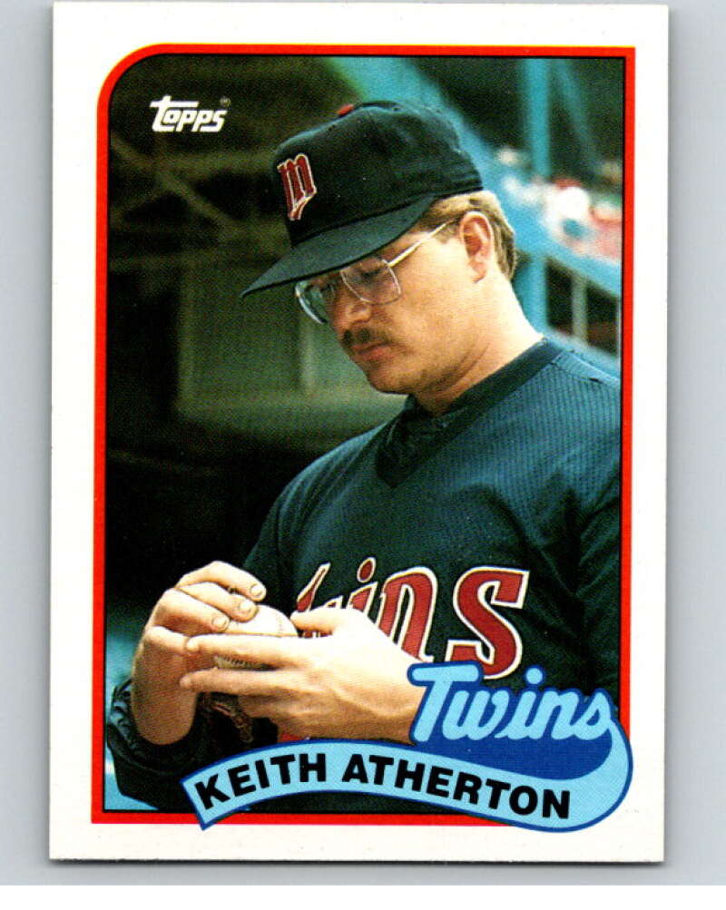 1989 Topps Baseball #698 Keith Atherton Minnesota Twins Image 1