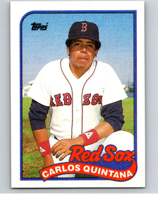 1989 Topps Baseball #704 Carlos Quintana  RC Rookie Boston Red Sox  Image 1