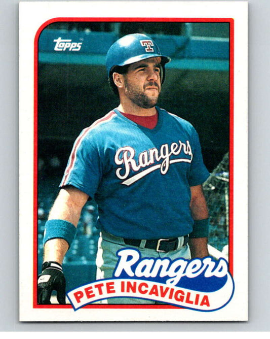 1989 Topps Baseball #706 Pete Incaviglia  Texas Rangers  Image 1
