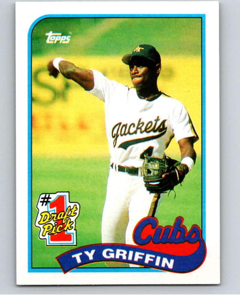 1989 Topps Baseball #713 Ty Griffin FDP Chicago Cubs Image 1