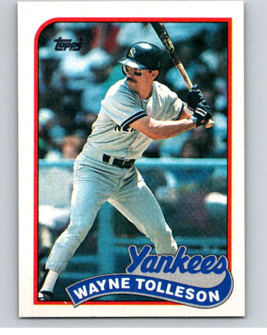 1989 Topps Baseball #716 Wayne Tolleson  New York Yankees  Image 1