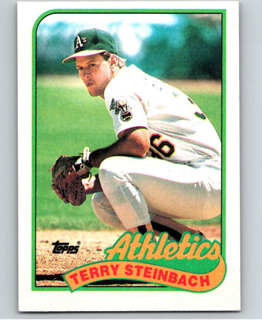 1989 Topps Baseball #725 Terry Steinbach  Oakland Athletics  Image 1