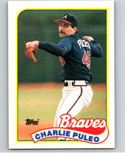 1989 Topps Baseball #728 Charlie Puleo  Atlanta Braves  Image 1