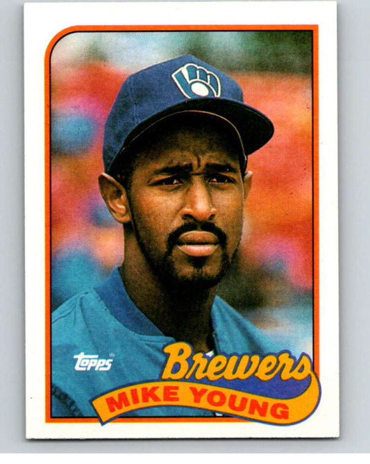 1989 Topps Baseball #731 Mike Young  Milwaukee Brewers  Image 1