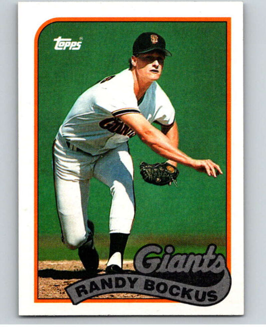 1989 Topps Baseball #733 Randy Bockus  San Francisco Giants  Image 1