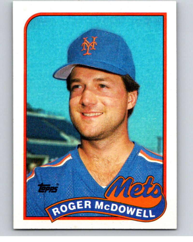 1989 Topps Baseball #735 Roger McDowell New York Mets Image 1