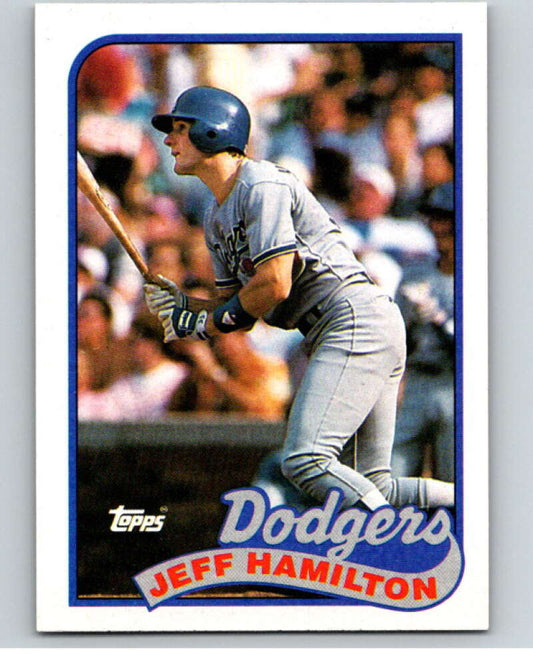 1989 Topps Baseball #736 Jeff Hamilton  Los Angeles Dodgers  Image 1