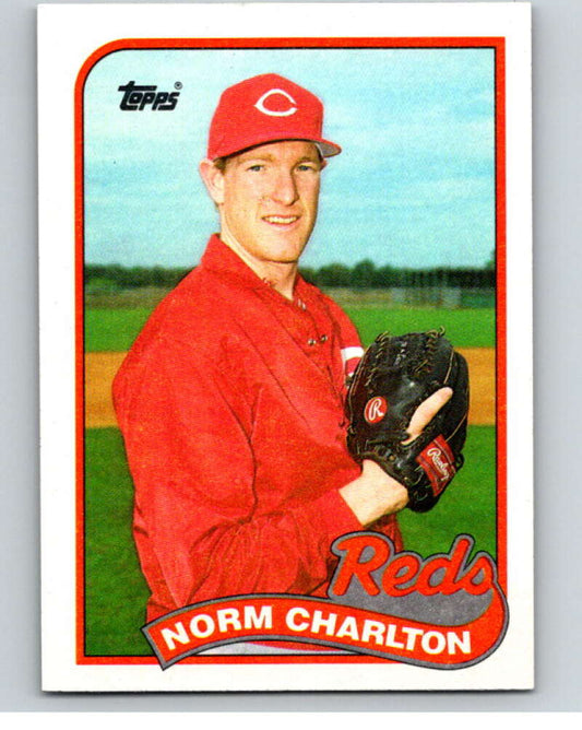 1989 Topps Baseball #737 Norm Charlton  RC Rookie Cincinnati Reds  Image 1