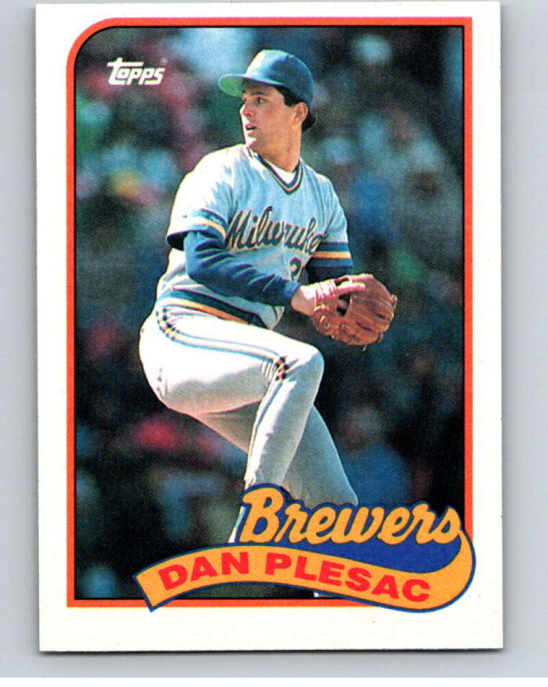 1989 Topps Baseball #740 Dan Plesac Milwaukee Brewers Image 1