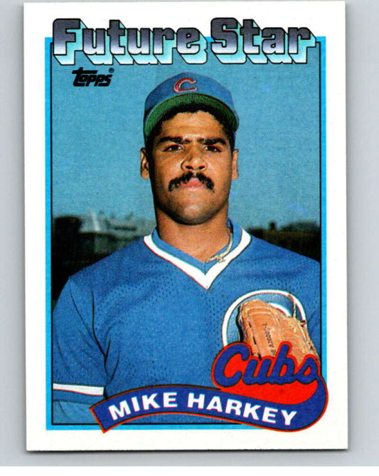1989 Topps Baseball #742 Mike Harkey FS  RC Rookie Chicago Cubs  Image 1