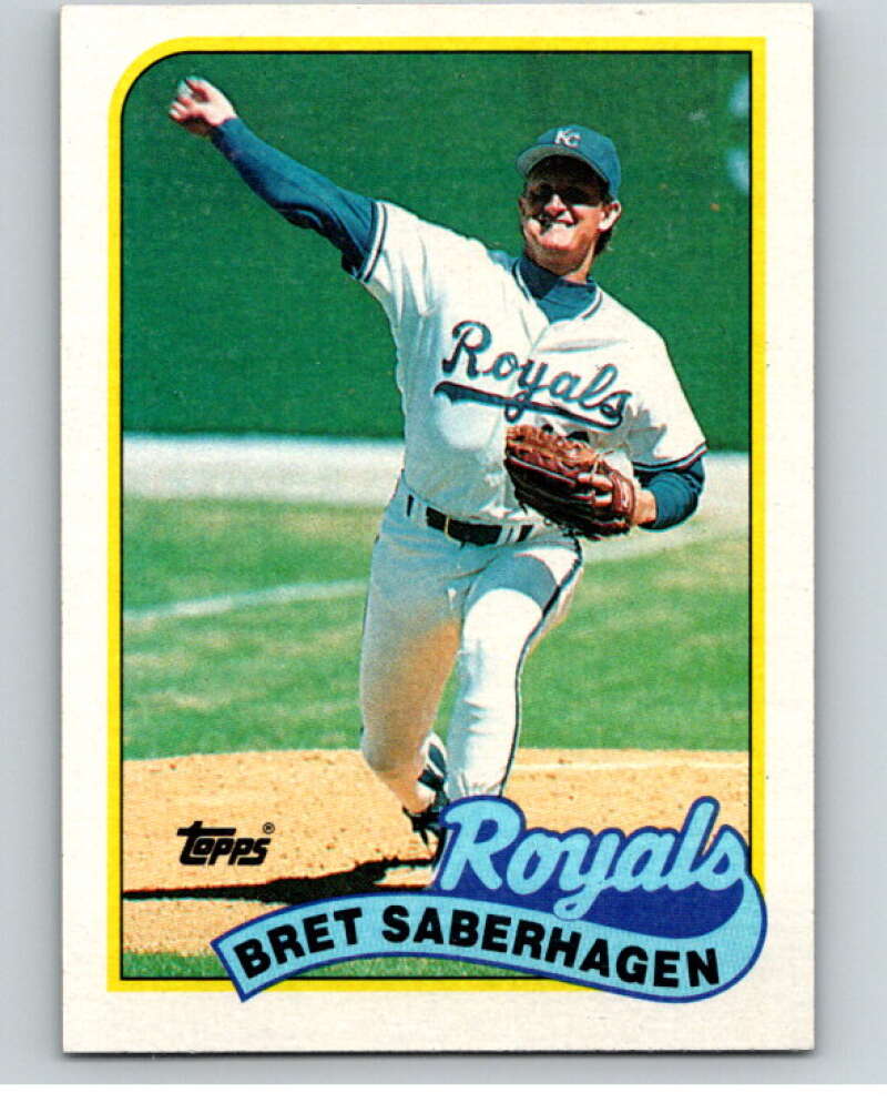 1989 Topps Baseball #750 Bret Saberhagen Kansas City Royals Image 1