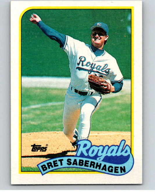 1989 Topps Baseball #750 Bret Saberhagen  Kansas City Royals  Image 1