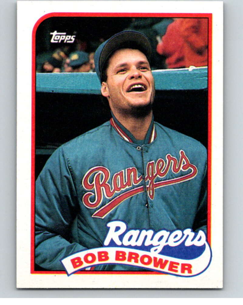 1989 Topps Baseball #754 Bob Brower Texas Rangers Image 1