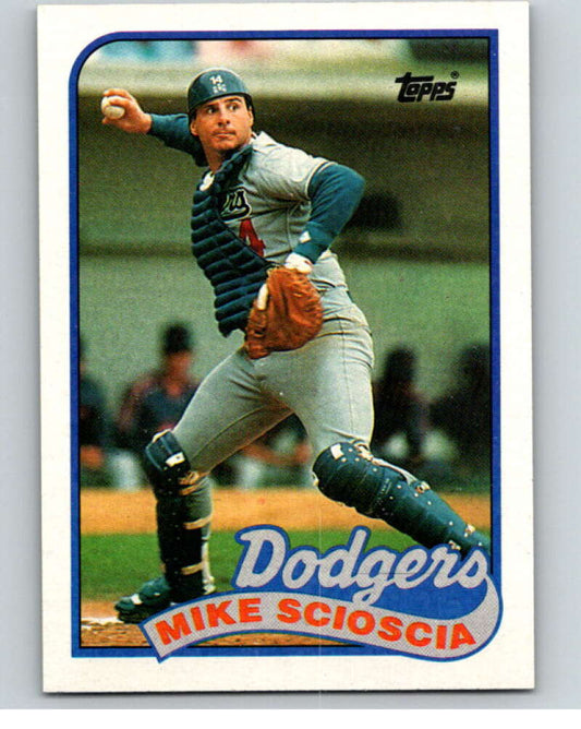 1989 Topps Baseball #755 Mike Scioscia  Los Angeles Dodgers  Image 1