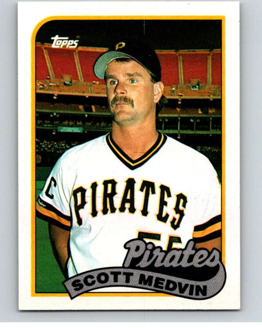 1989 Topps Baseball #756 Scott Medvin  RC Rookie Pittsburgh Pirates  Image 1