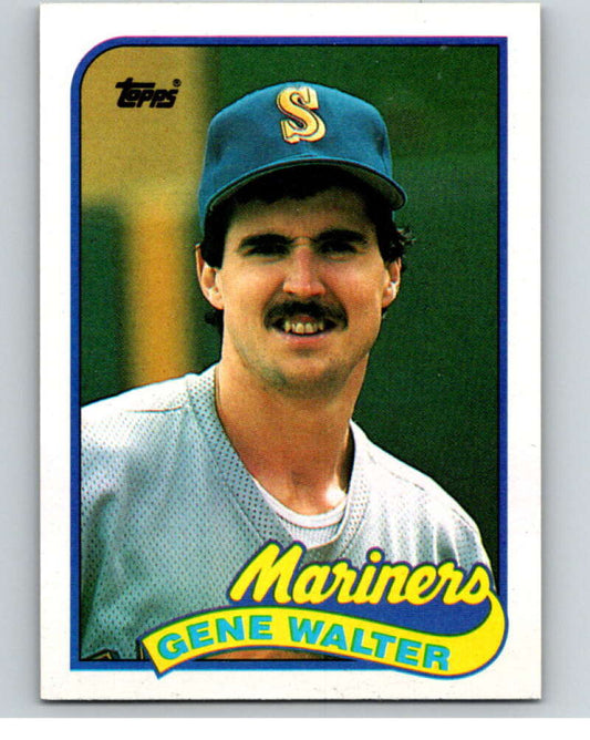 1989 Topps Baseball #758 Gene Walter  Seattle Mariners  Image 1