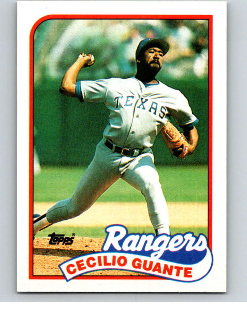 1989 Topps Baseball #766 Cecilio Guante Texas Rangers Image 1