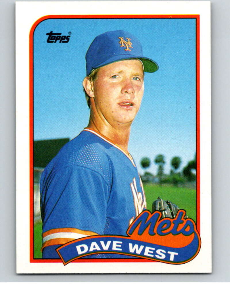 1989 Topps Baseball #787 David West RC Rookie New York Mets Image 1