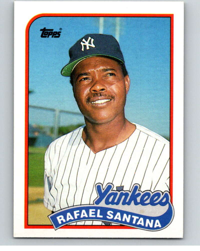 1989 Topps Baseball #792 Rafael Santana New York Yankees Image 1