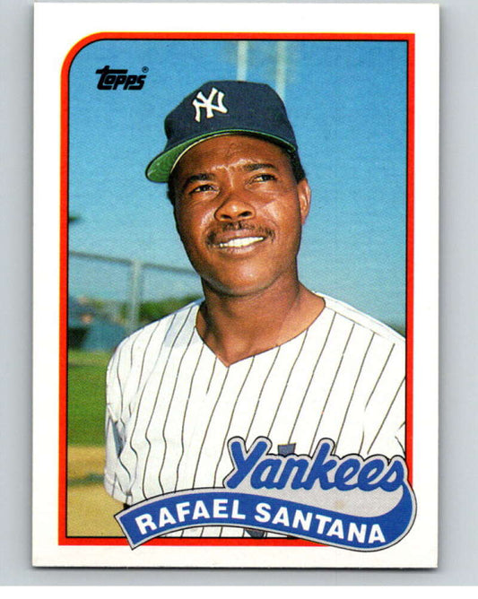 1989 Topps Baseball #792 Rafael Santana  New York Yankees  Image 1
