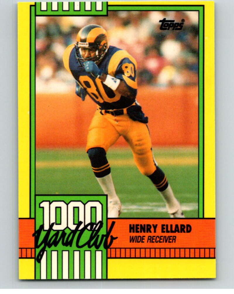 1990 Topps Football 1000 Yard Club (One Asterisk) #6 Henry Ellard Image 1