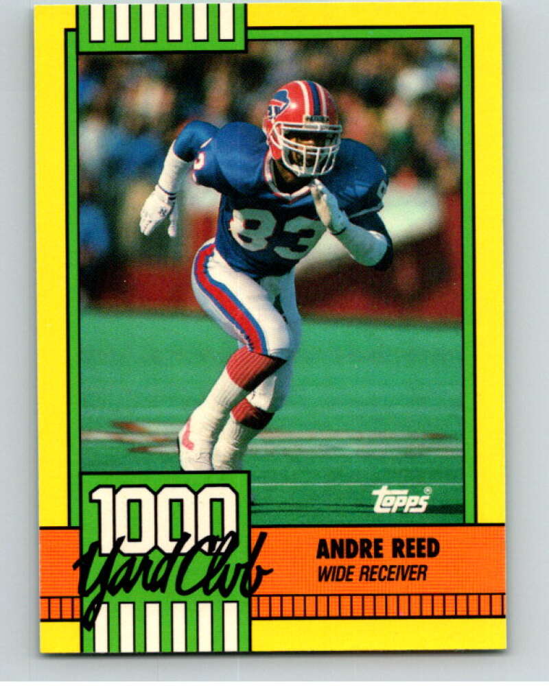1990 Topps Football 1000 Yard Club (One Asterisk) #7 Andre Reed Image 1