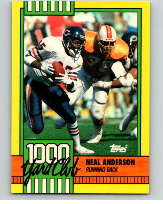 1990 Topps Football 1000 Yard Club (One Asterisk) #8 Neal Anderson   Image 1