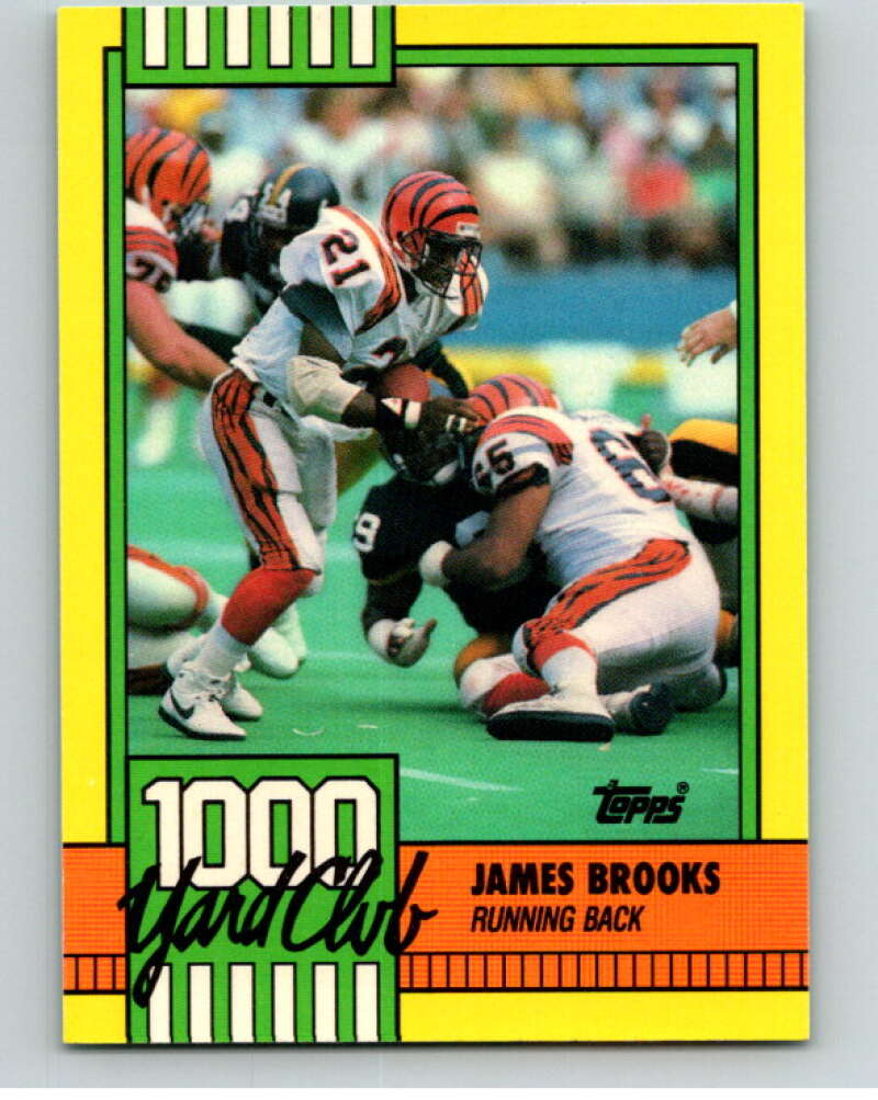 1990 Topps Football 1000 Yard Club (One Asterisk) #12 James Brooks Image 1