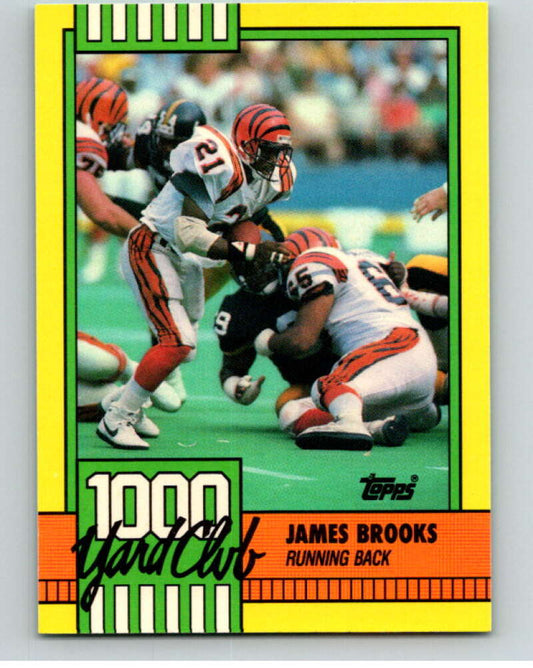 1990 Topps Football 1000 Yard Club (One Asterisk) #12 James Brooks   Image 1