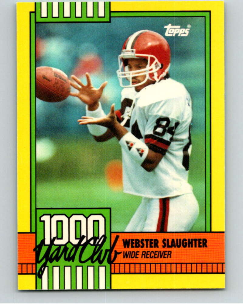 1990 Topps Football 1000 Yard Club (One Asterisk) #13 Webster Slaughter Image 1